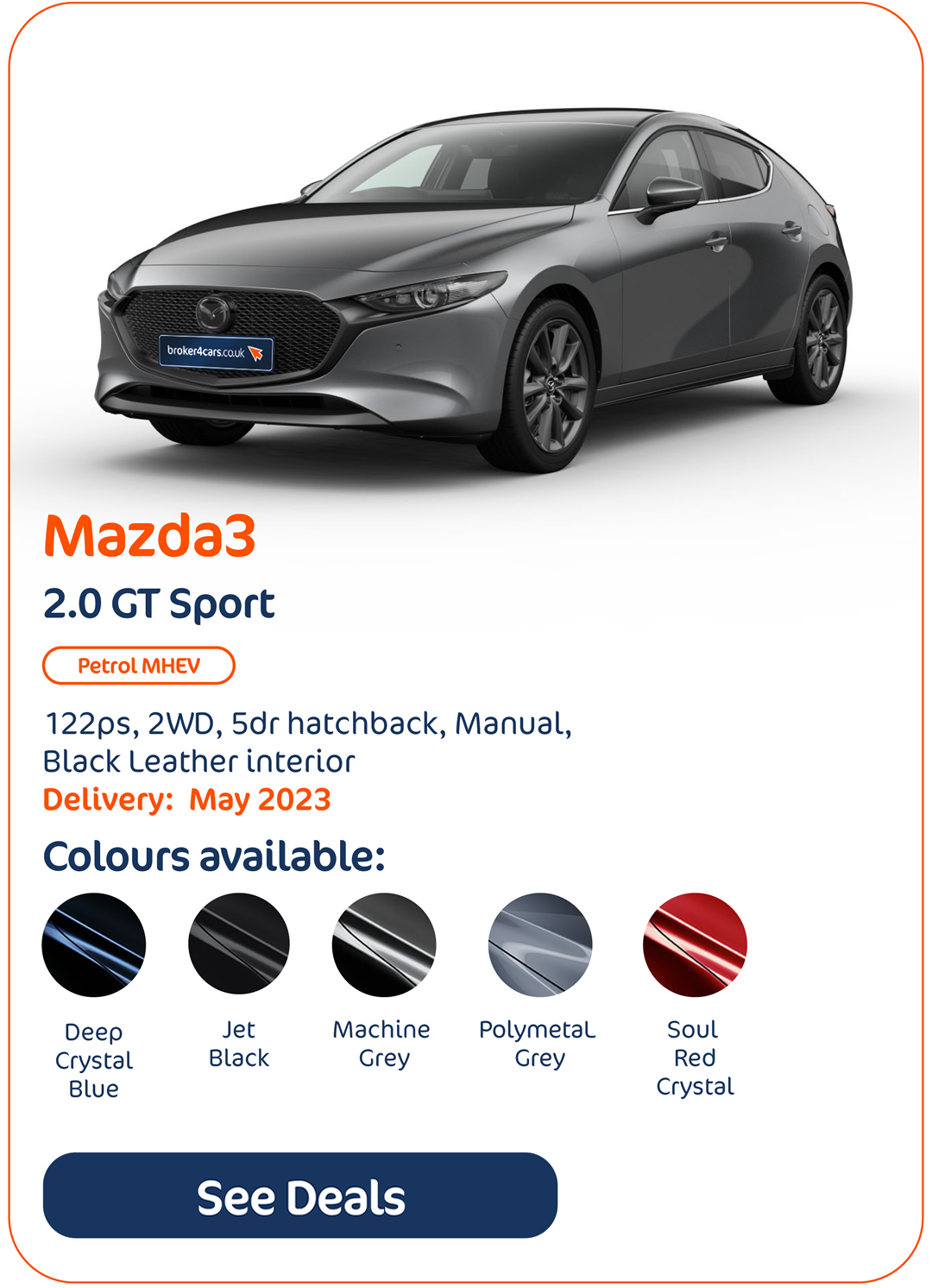 Mazda3 2.0 GT Sport - Click to Enquire